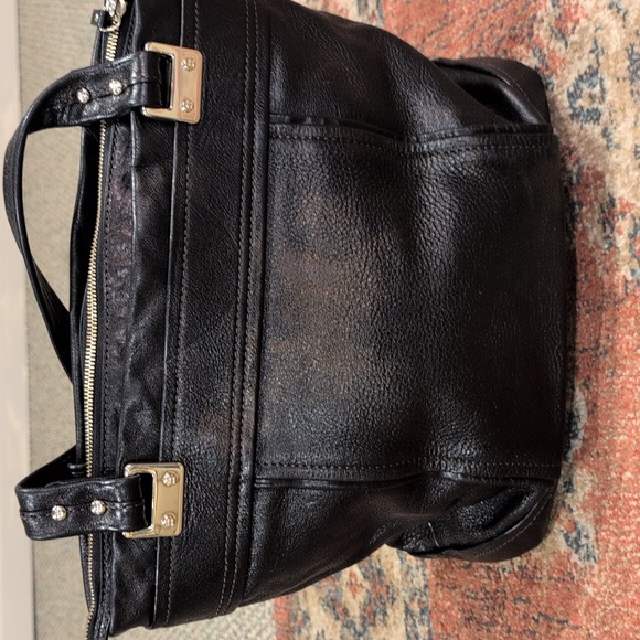 Kate Spade EUC Black Pebbled Leather Bag With gold Hardware - Picture 5 of 12